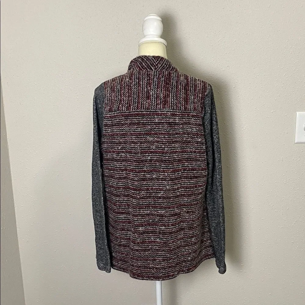 Lucky BrandWool Blend Drapped Asymmetrical Open Front Knit Cardigan Women Size M